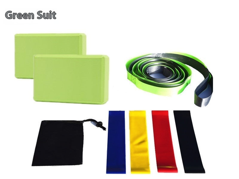 Yoga Block Eight-piece Set with Stretch Belts and Bag
