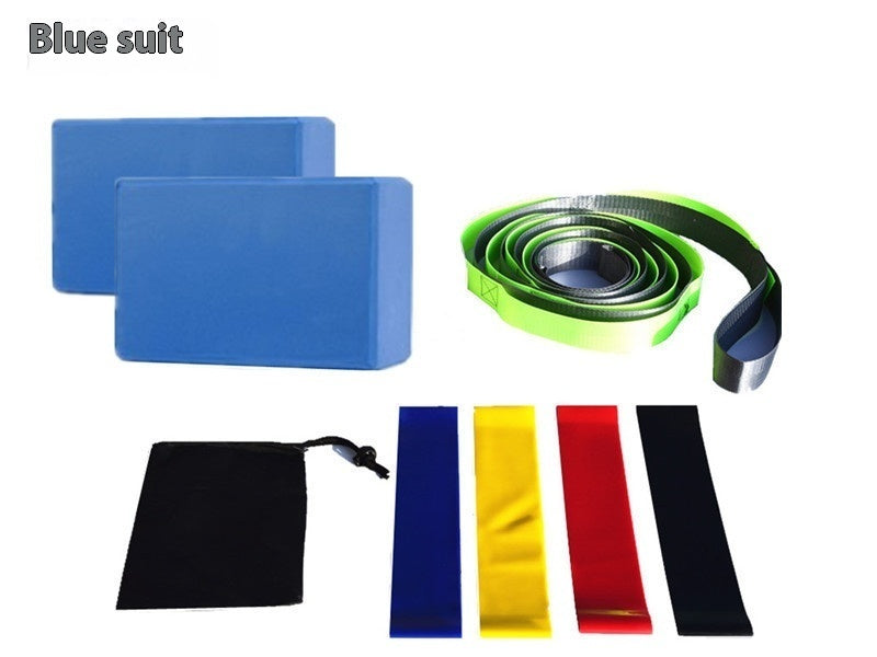 Yoga Block Eight-piece Set with Stretch Belts and Bag