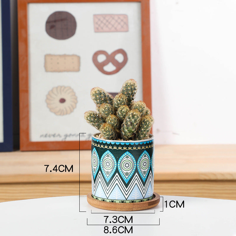 Mandala Ceramic Flower Pot