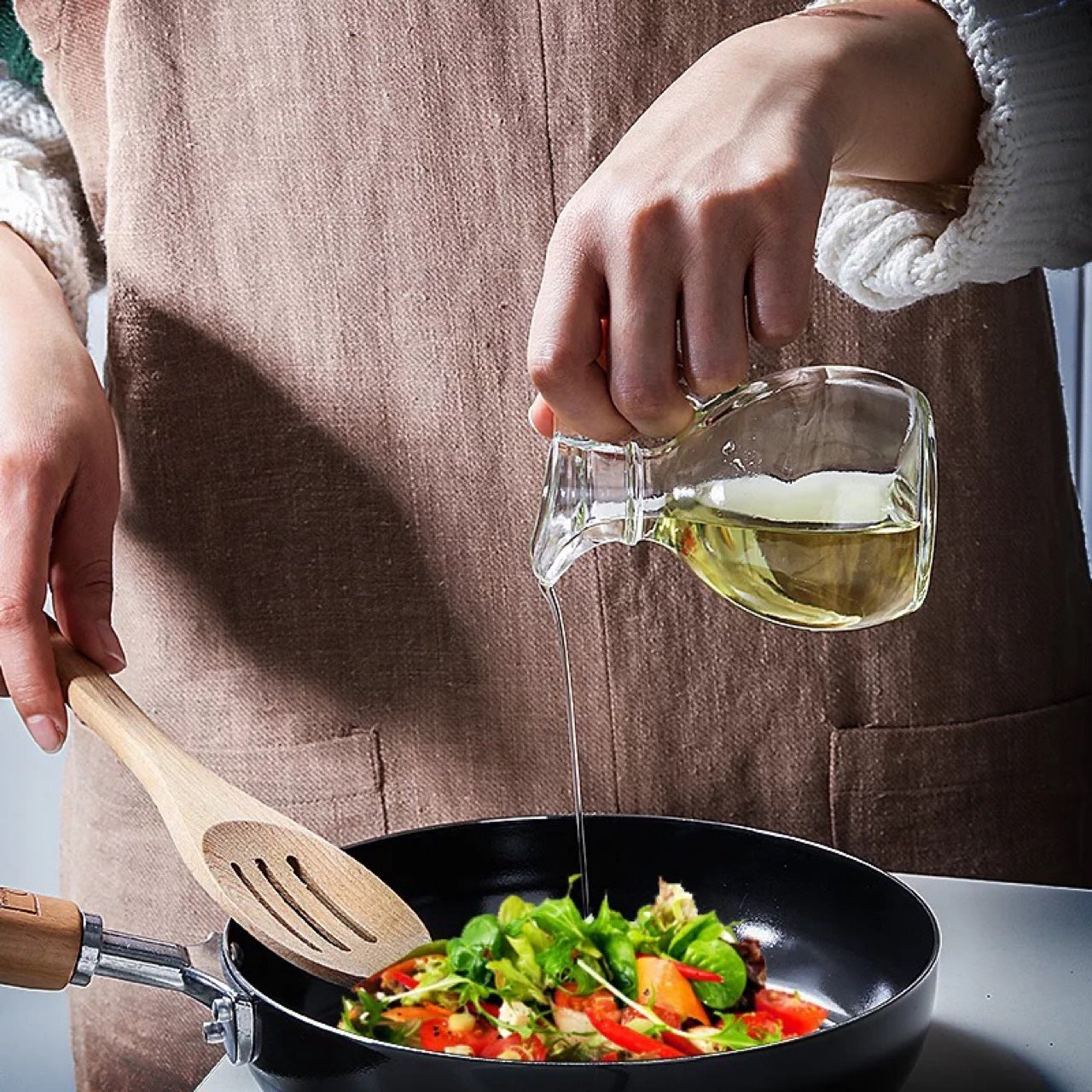 Glass Oil/Vinegar Bottle, Single Bottle