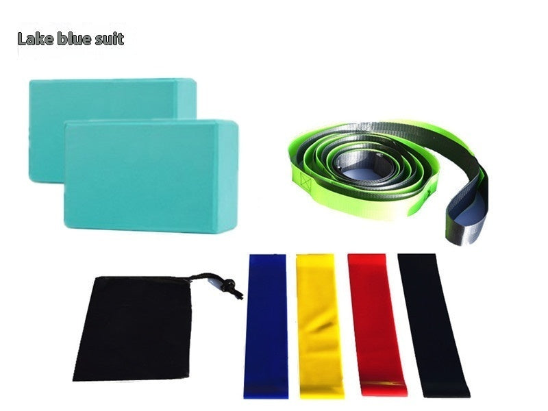 Yoga Block Eight-piece Set with Stretch Belts and Bag