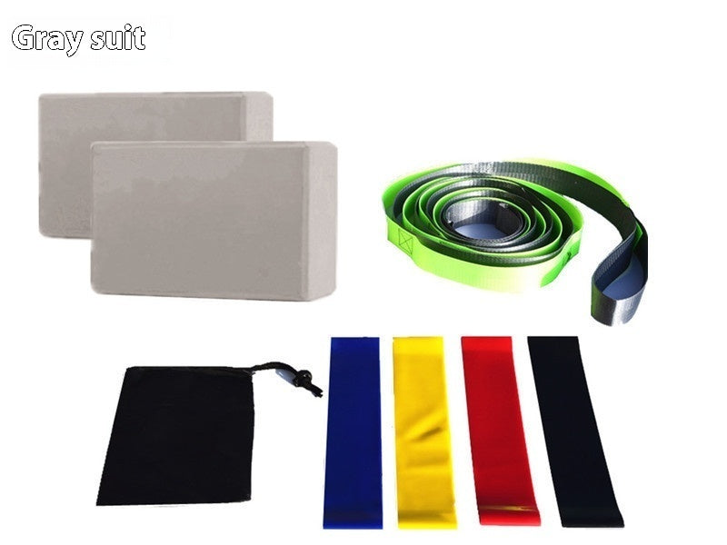 Yoga Block Eight-piece Set with Stretch Belts and Bag