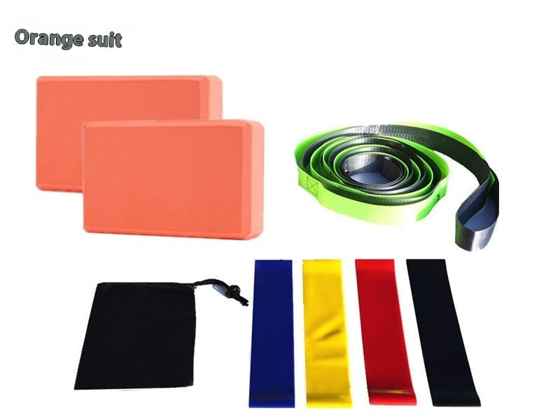 Yoga Block Eight-piece Set with Stretch Belts and Bag
