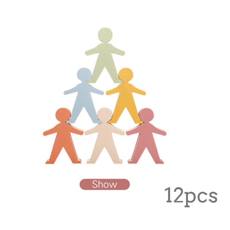 Silicone People Stacking Toys, 12 pcs