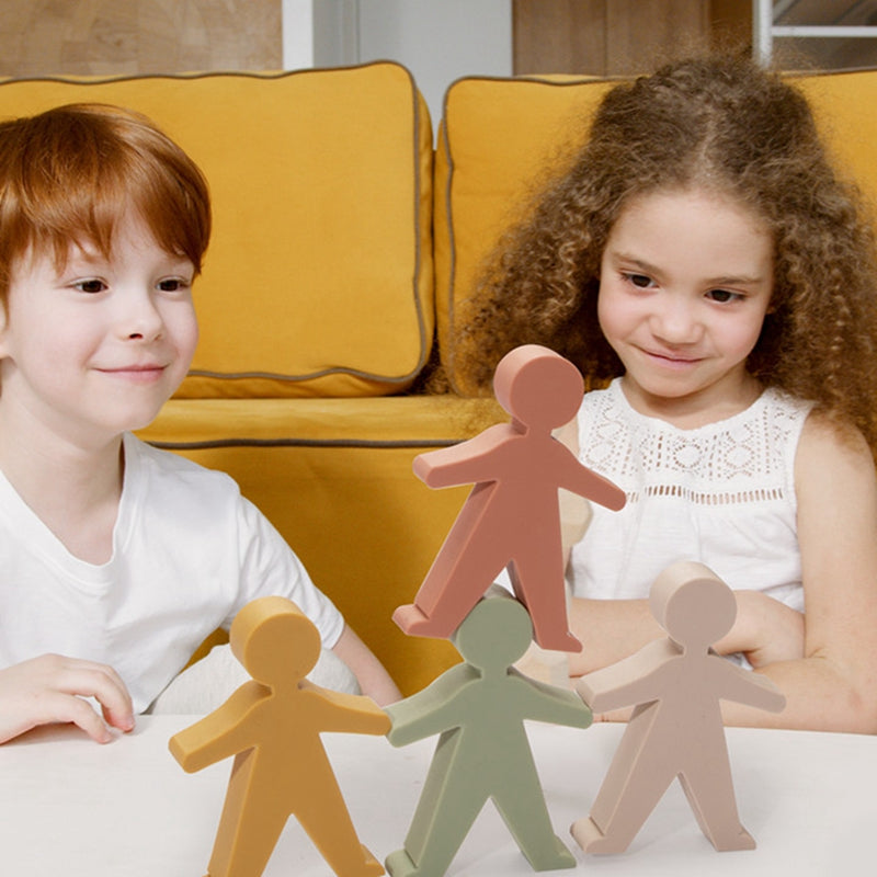 Silicone People Stacking Toys, 12 pcs