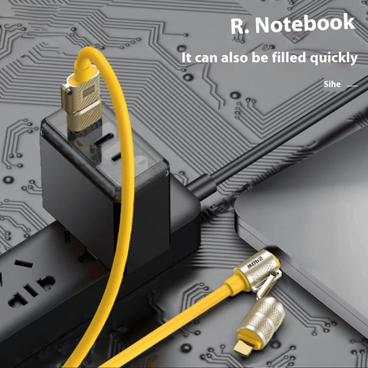 Fast Charging Data Cable, Four-in-One, 120W Zinc Alloy